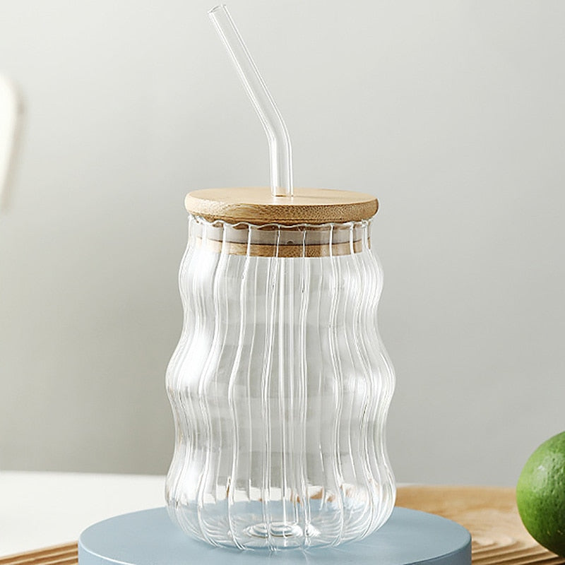Jennine Glasses with lid and straw – Style and Grace Coffee